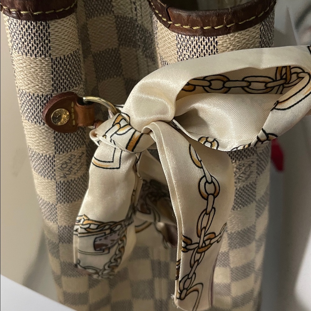 Lv Damier azur mm neverfull bag 12.6x11.4x8 - Picture 15 of 15